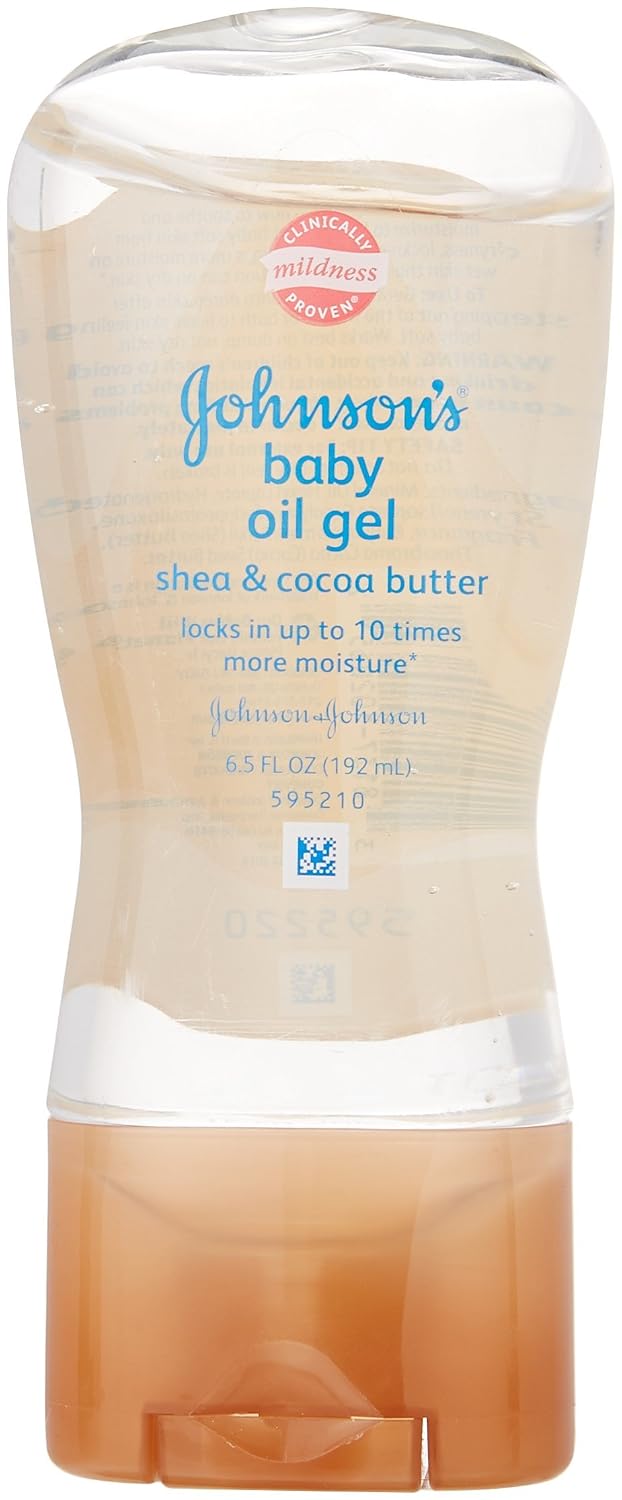 KENVUE JJ Baby Oil Gel Shea & Cocoa, 6.5 oz — 24 Per Case
