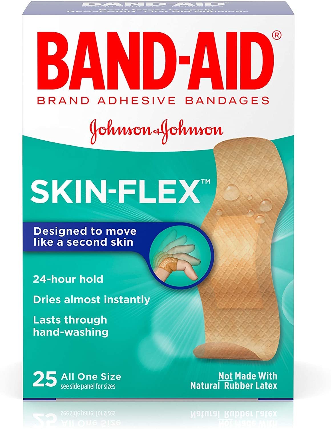 Band-Aid Skin-Flex Bandages All One Size (25 Count, 6 Pack)/24pk
