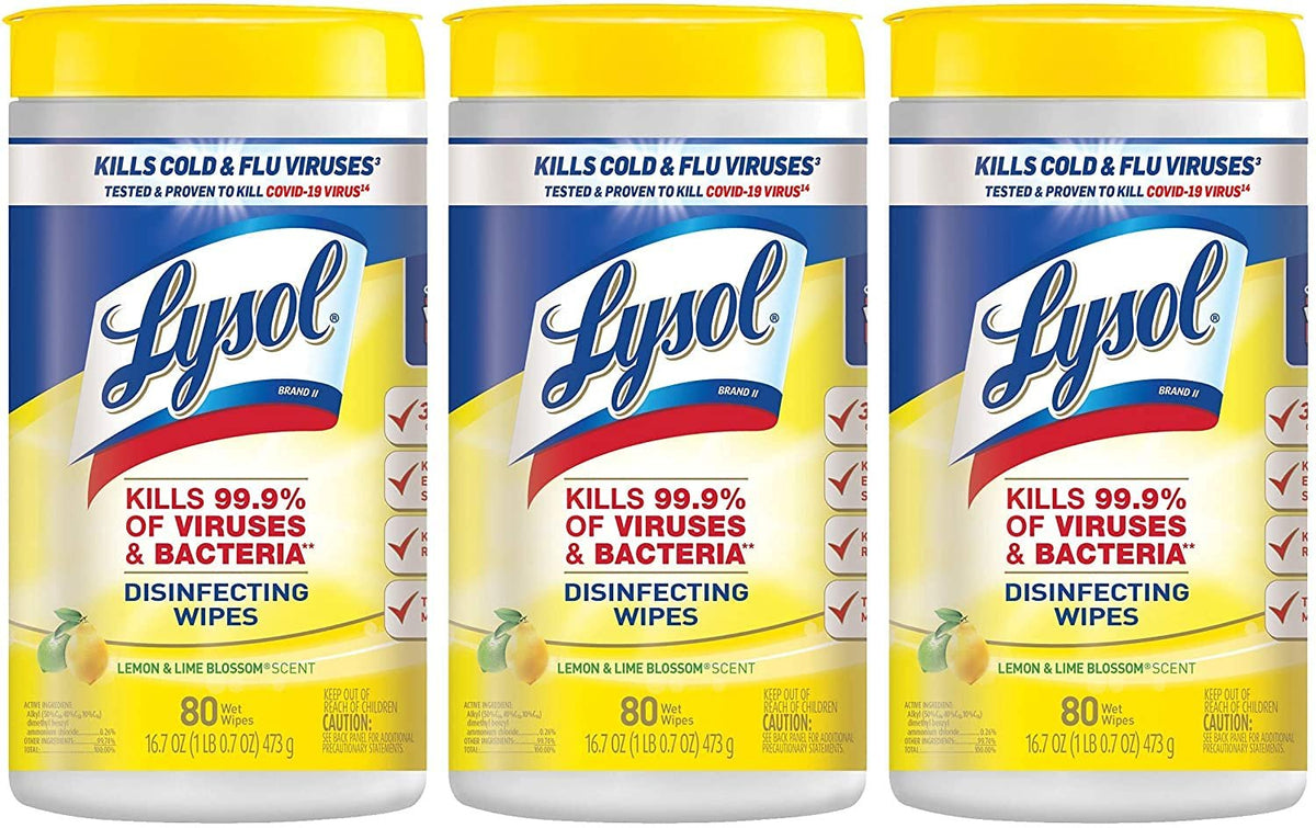 Lysol Disinfectant Wipes (80 Count)/2pk