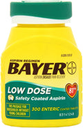 Bayer Low Dose Aspirin, 81 mg (300 Count, 3 Pack)/24pk
