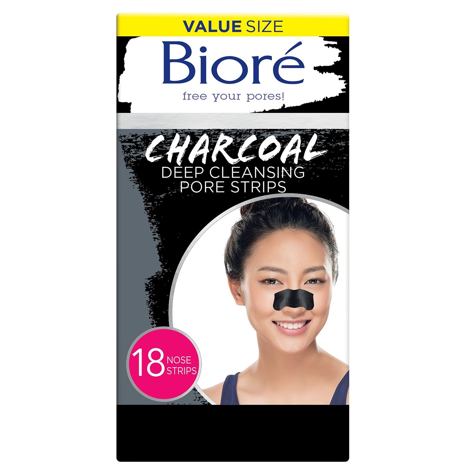 Biore Charcoal Nose Strips (18 ct)/12pk
