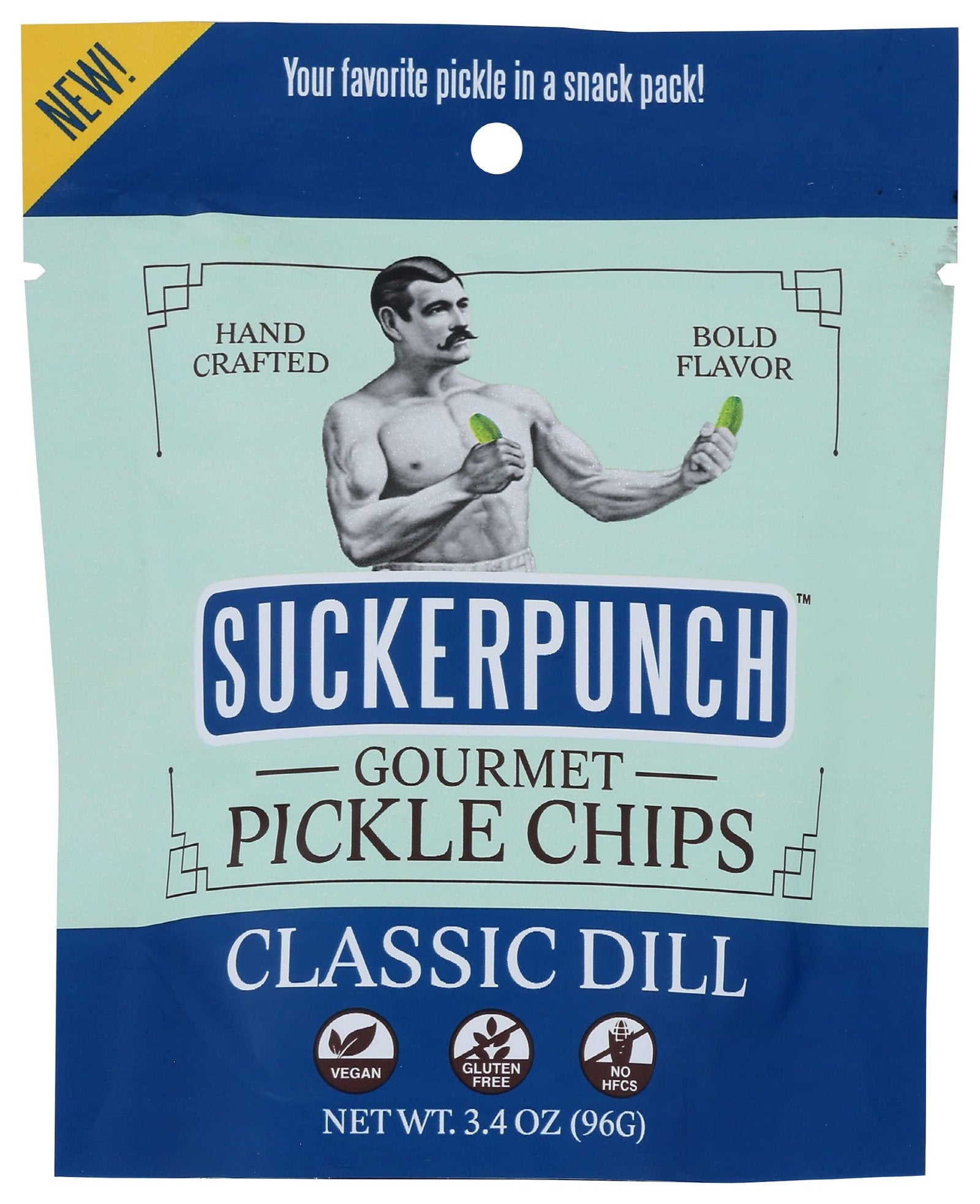 Suckerpunch Pickle Chips Classic Dill (3.4 oz, 12-pack)/12pk