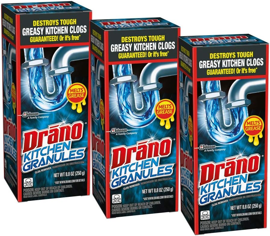 Drano Kitchen Granules, 8.8 oz — 6 Per Case