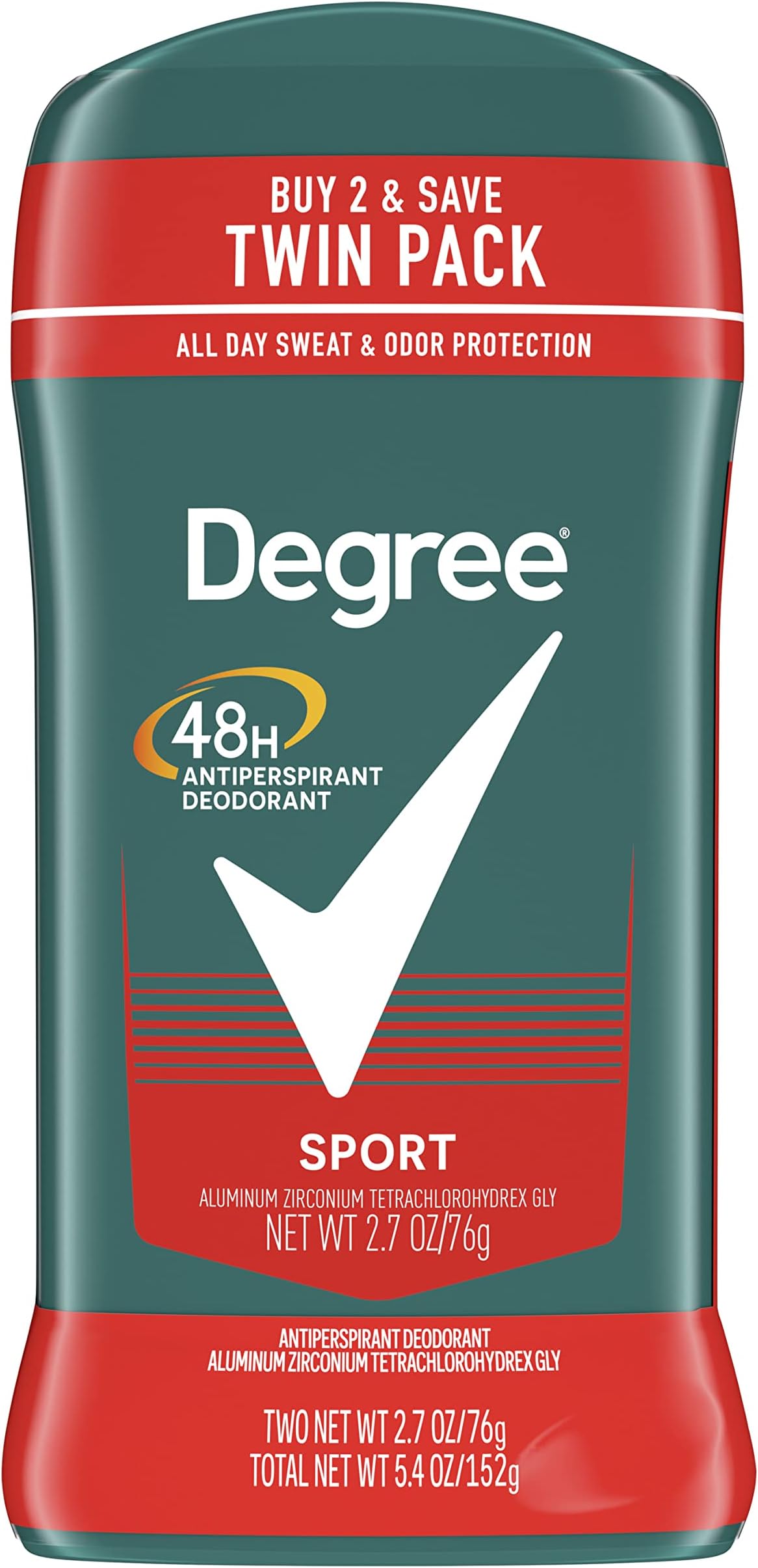 Degree 2.7 oz Sport 2-pk Men's, 2.7 oz — 6 Per Case