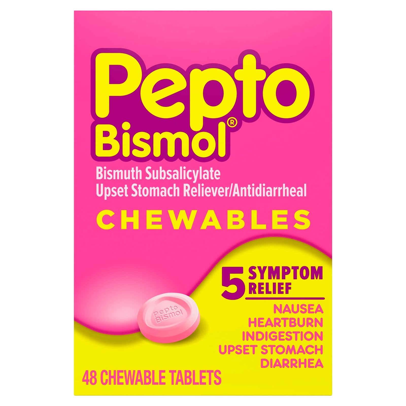 Pepto Bismol Tablets (48 Count)/12pk