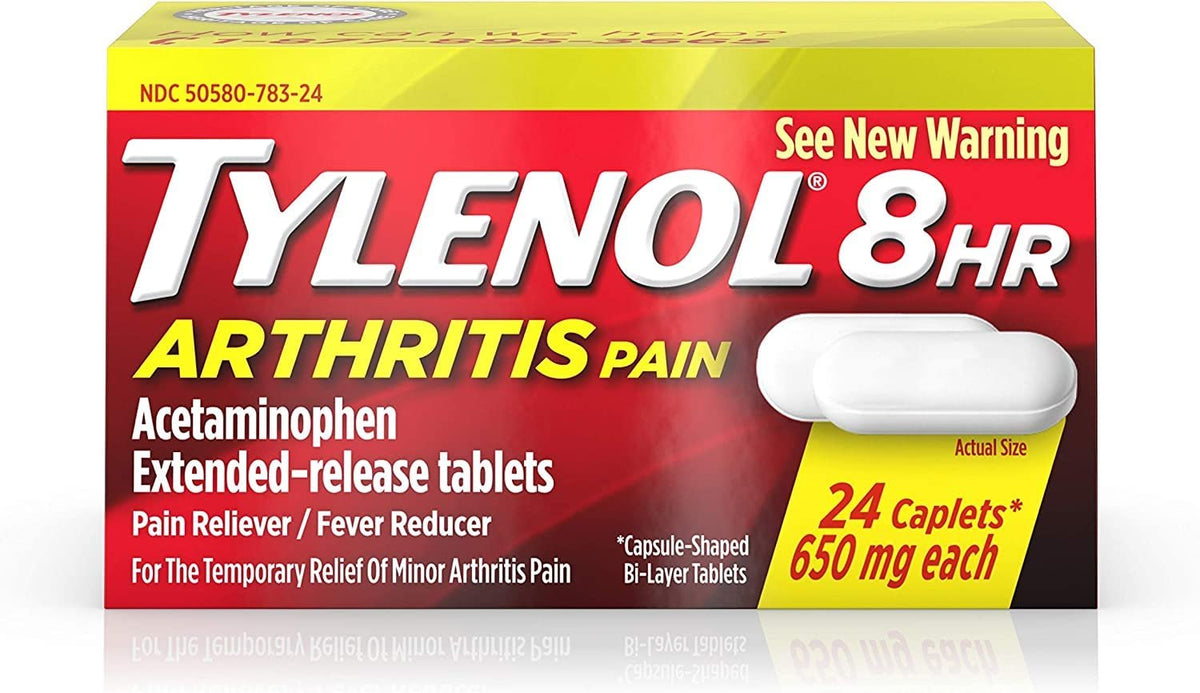 Tylenol 8 Hour Arthritis Caplets (650 mg, 24 Count, 2 Pack)/72pk