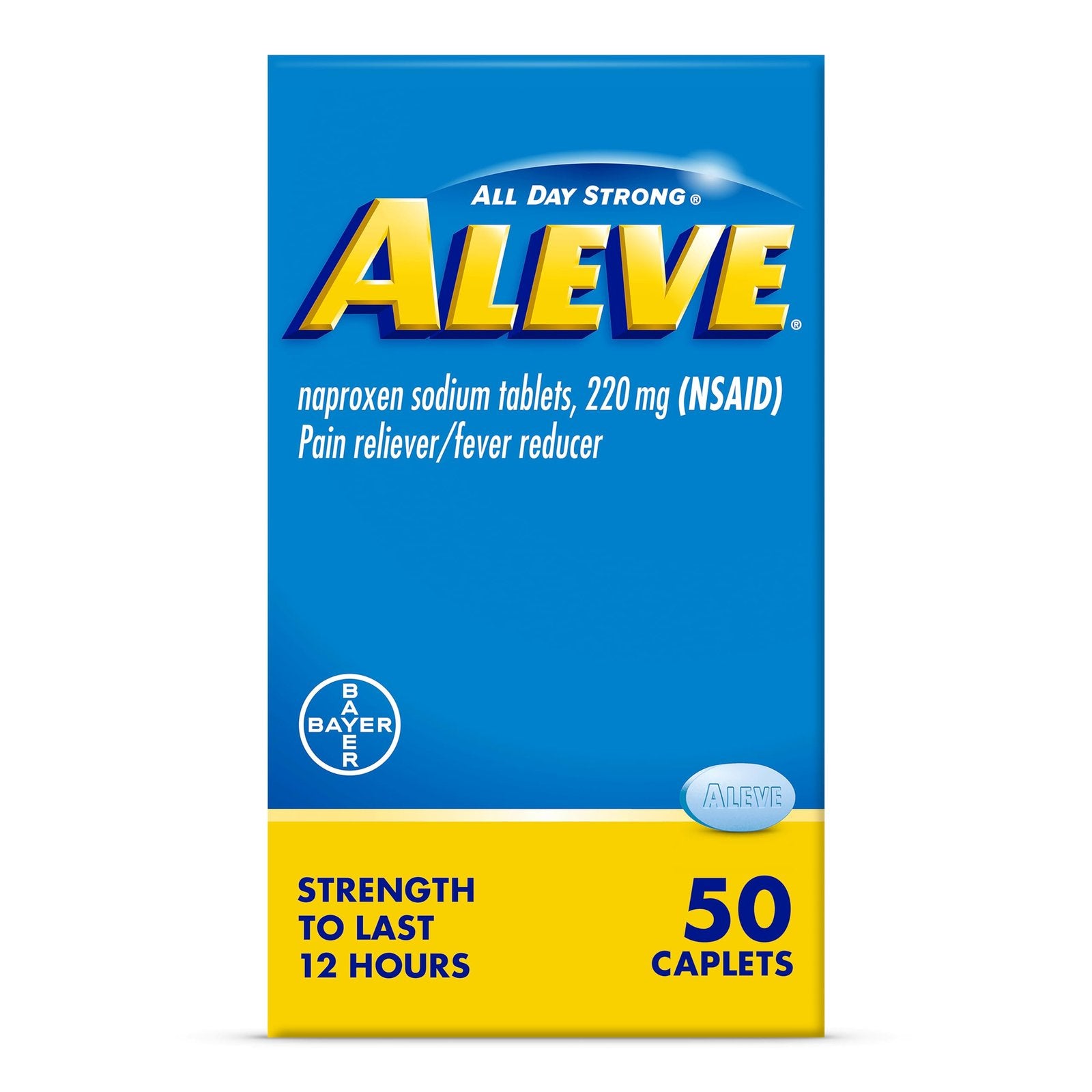 Aleve Pain Relief Caplets (50 Count)/36pk