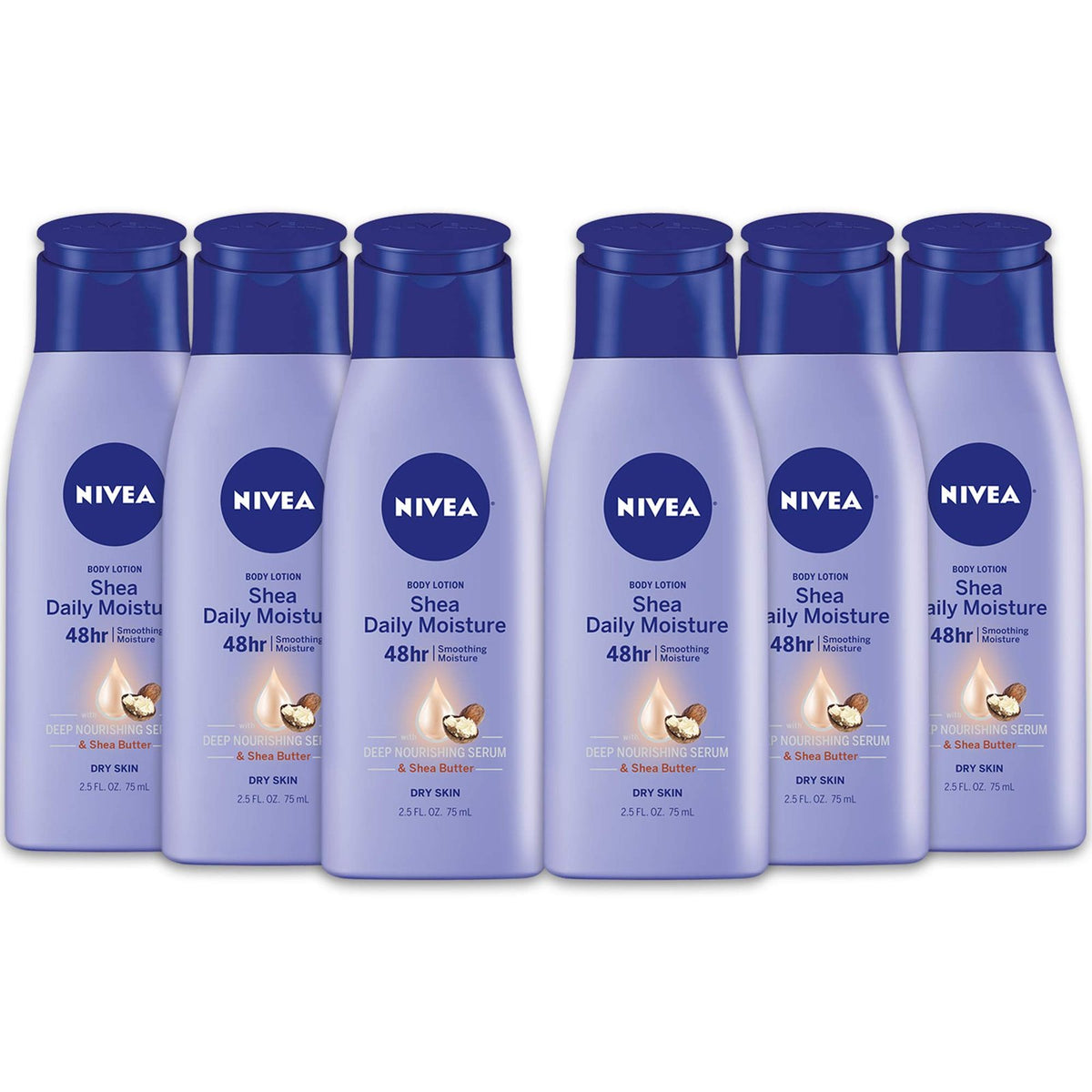 NIVEA Shea Nourish Body Lotion (2.5 oz, 6 Pack)/15pk