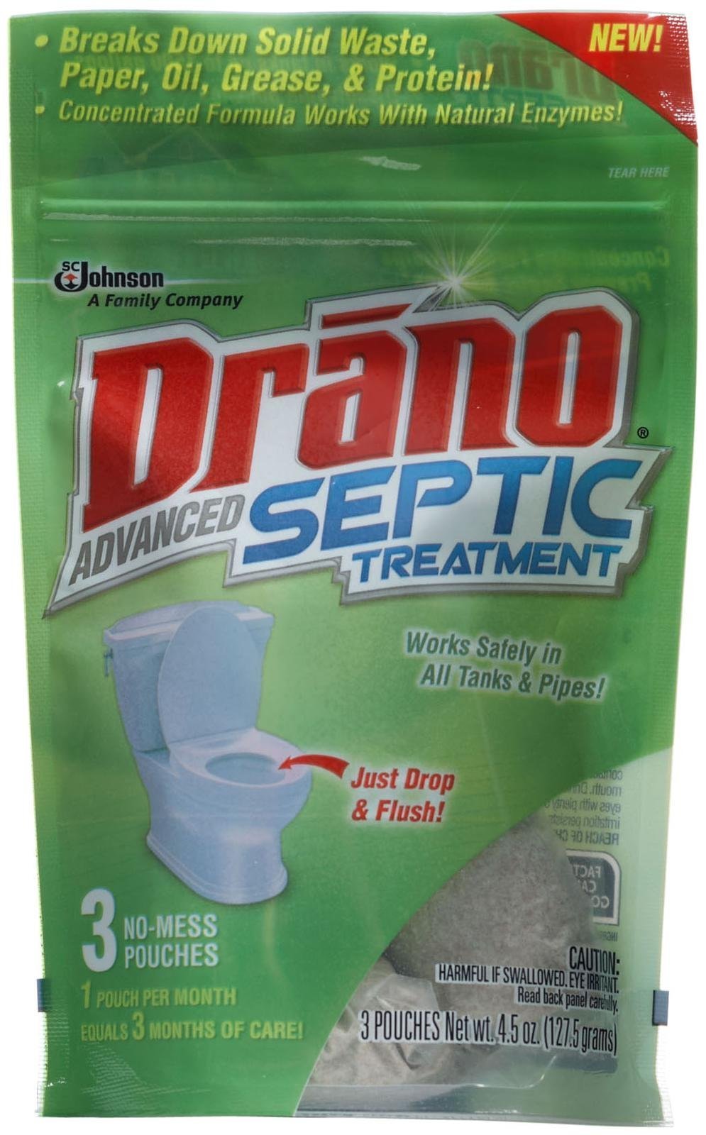 Drano Advanced Septic Treatment 3CT — 6 Per Case
