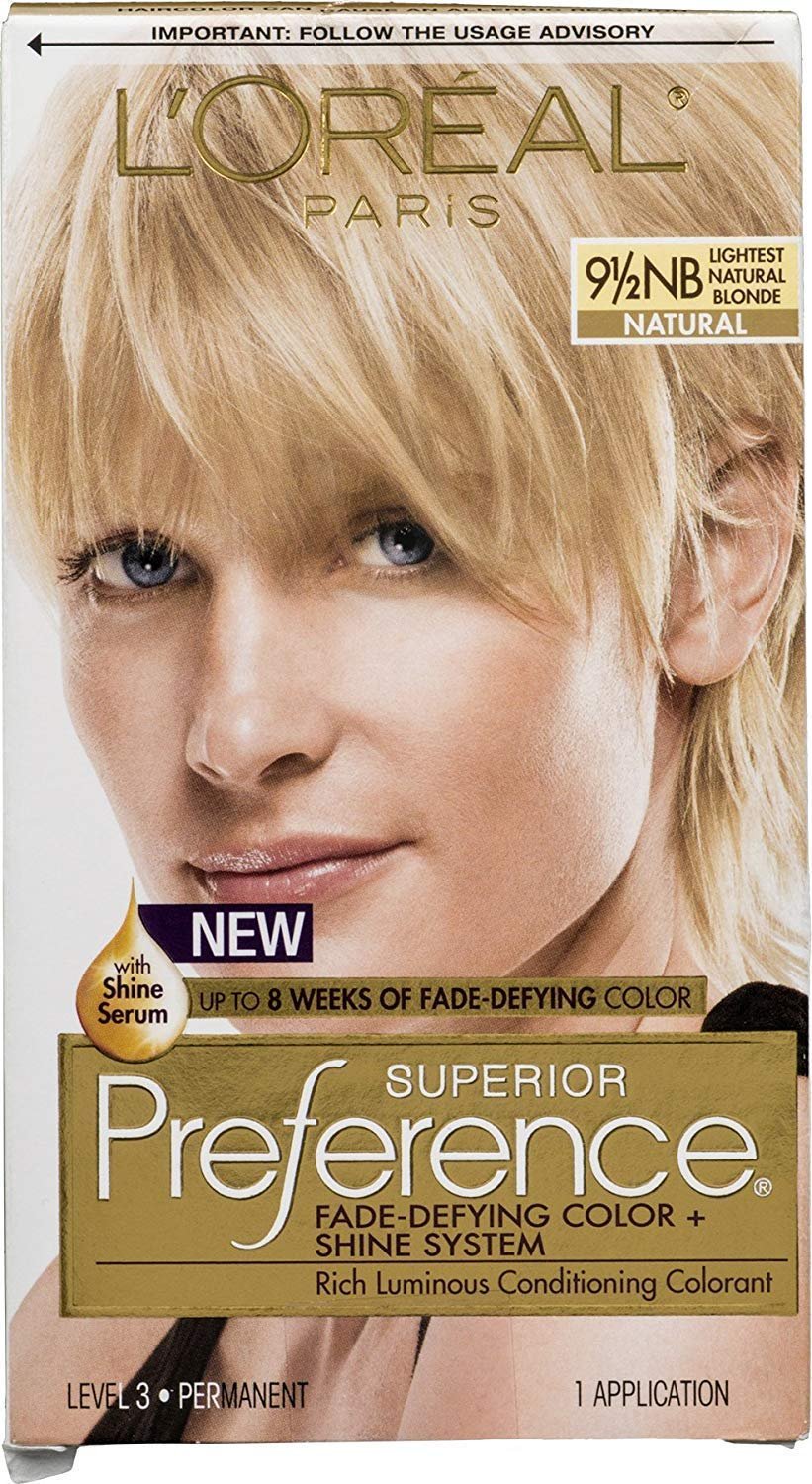 L’Oréal Superior Preference Hair Color 9½NB Lightest Natural Blonde (Pack of 4)/12pk