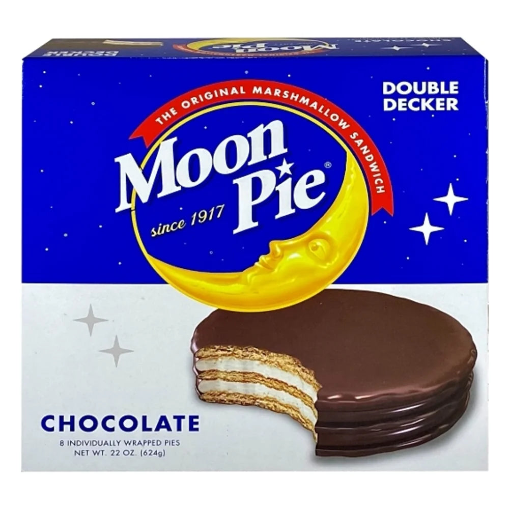 MoonPie Chocolate Double Decker Marshmallow Sandwich, 22 Ounce — 8 Per Case