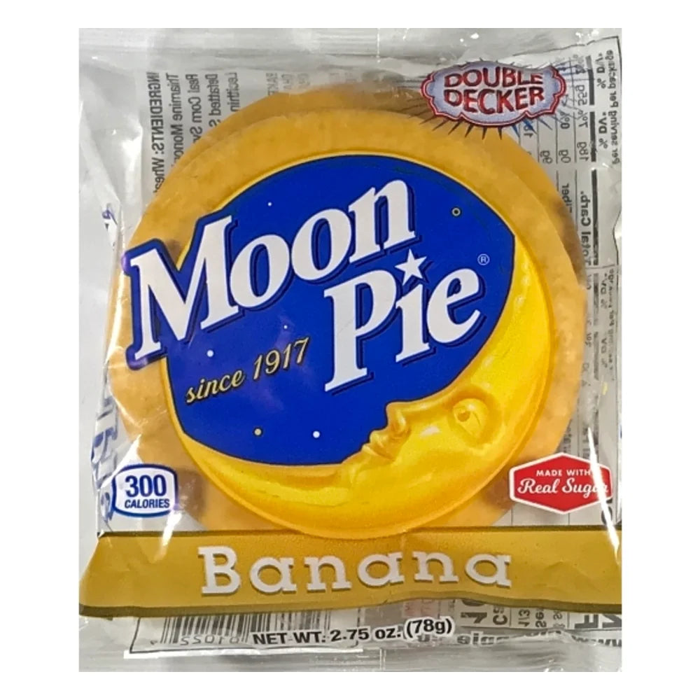 MoonPie Banana Double Decker Marshmallow Sandwich, 2.75 Ounce — 9 Per Case
