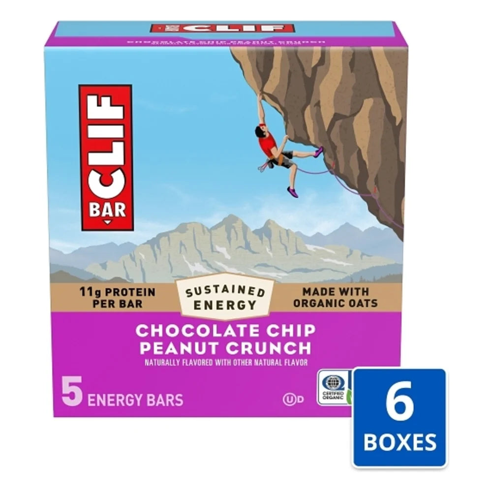 Clif Bar Chocolate Chip Peanut Crunch Energy Bar, 2.4 Ounce — 30 Per Case