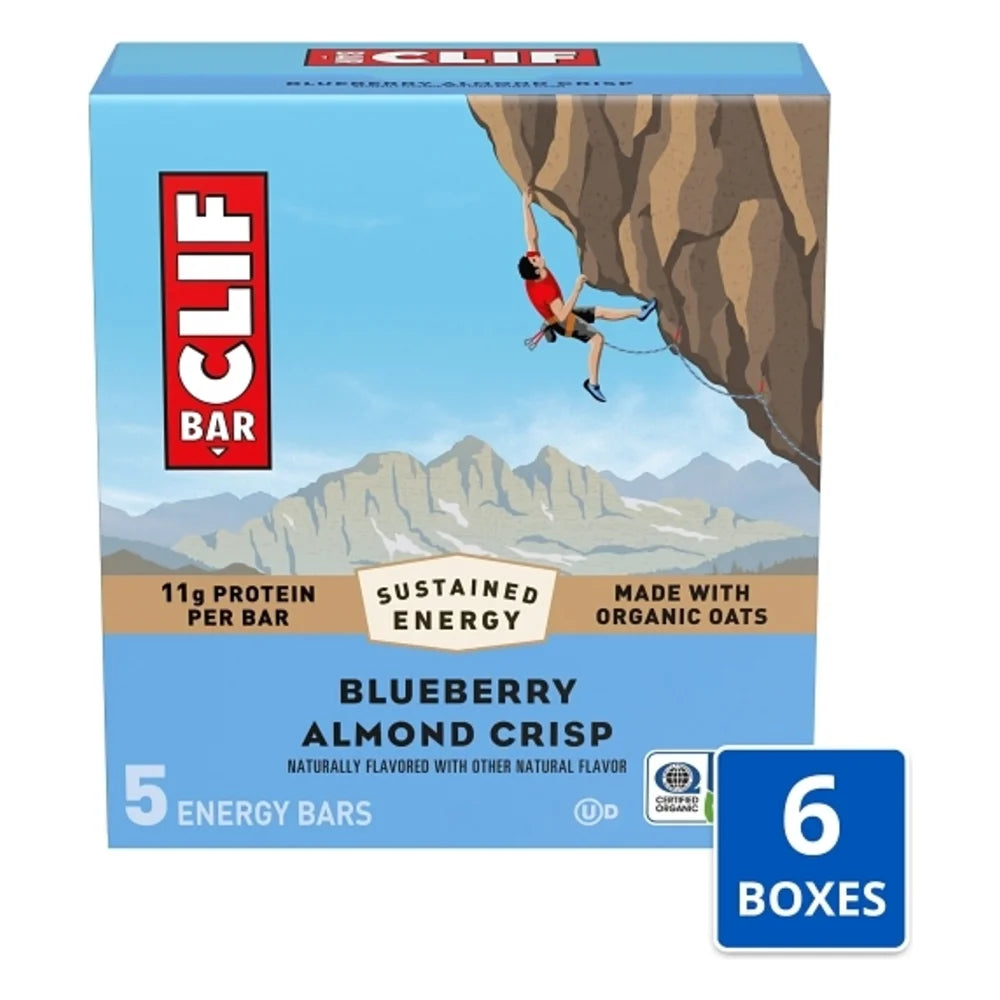 Clif Bar Blueberry Almond Crisp Energy Bar, 2.4 Ounce — 30 Per Case
