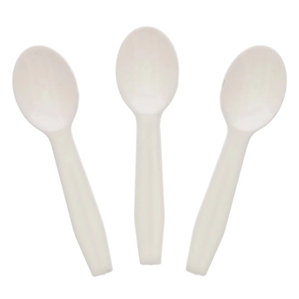 ACR White Plastic Taster Spoon — 1 Per Case