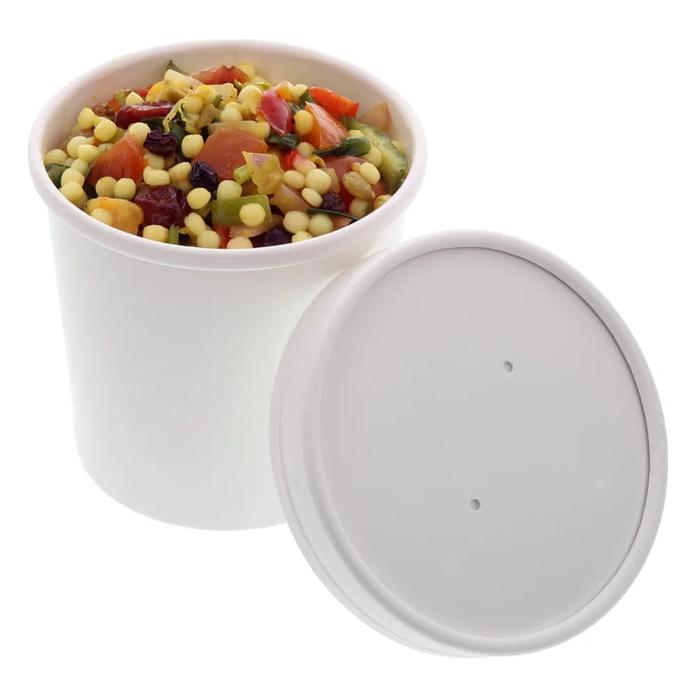 ACR White Paper Food Container And Lid Combo, 12 Ounce — 250 Per Case