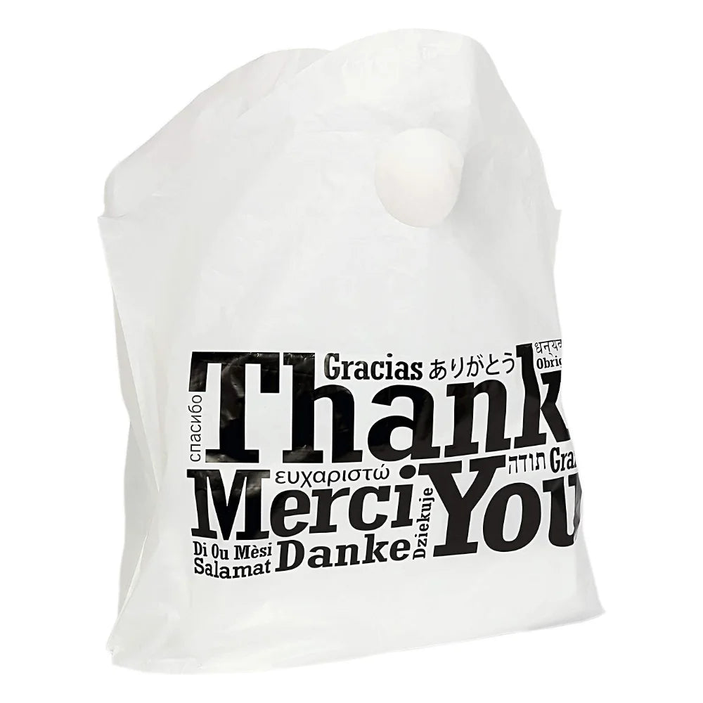 ACR 19 Inch X 18 Inch X 9.5 Inch 1 Mil Multilingual Wave Top Handled Bag, 500 Each — 1 Per Case