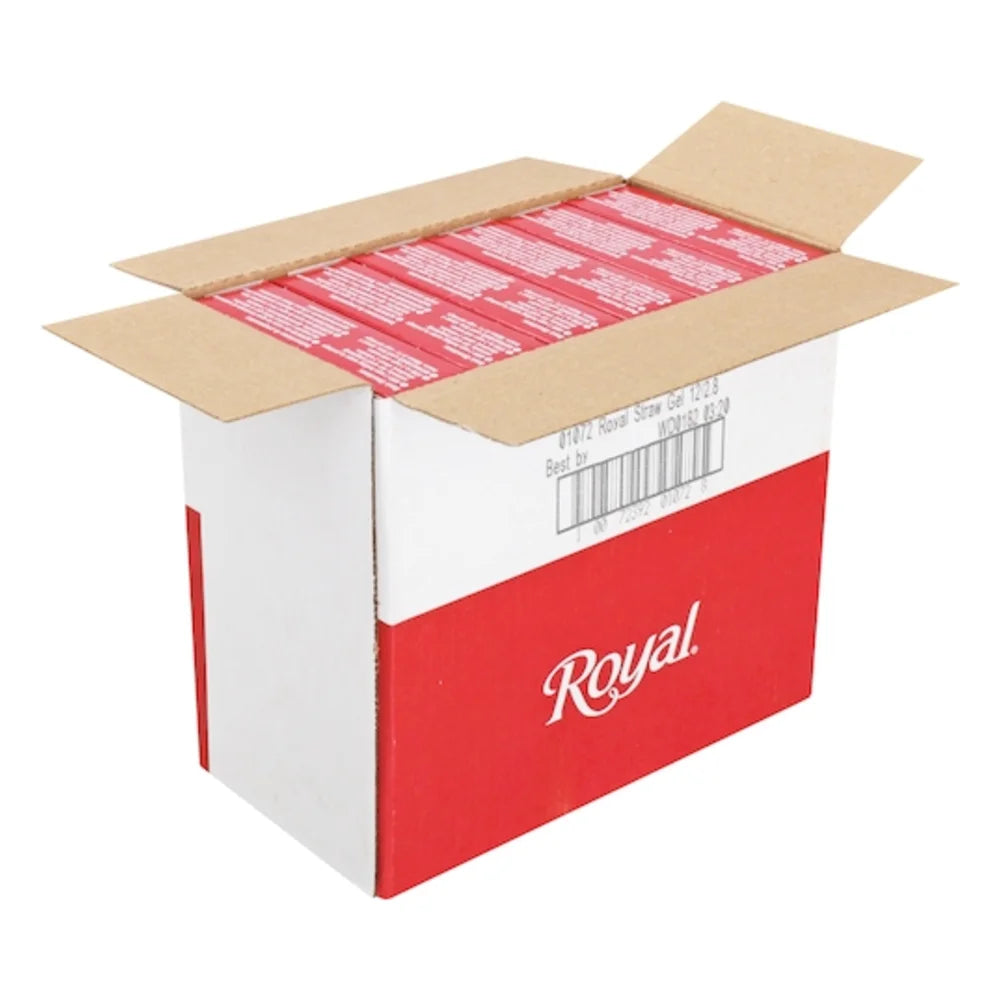 Royal Strawberry Flavored Gelatin Mix, 2.82 Ounce — 12 Per Case