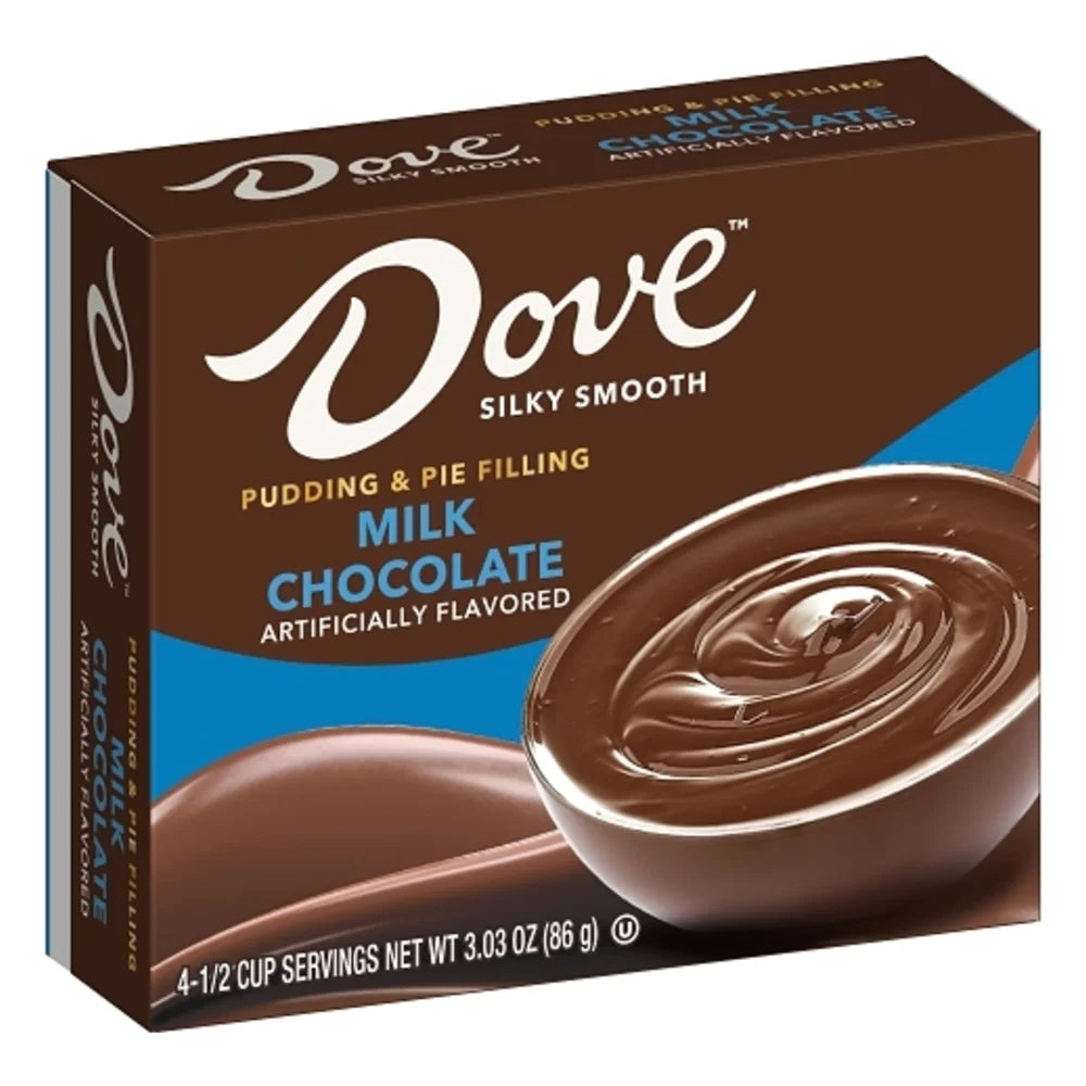 Dove Milk Chocolate Flavored Instant Pudding Mix, 3.03 Ounce — 12 Per Case