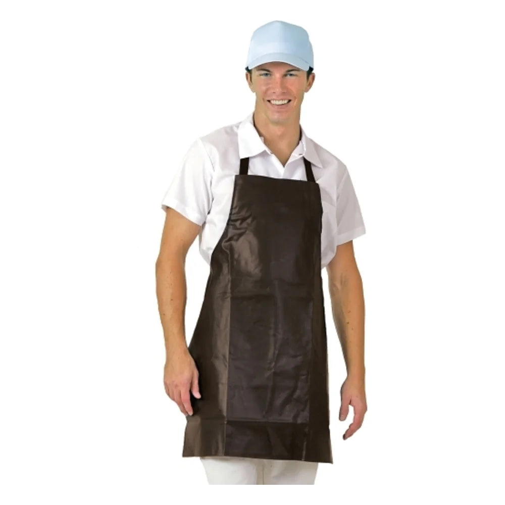 San Jamar Bib Apron Heavy Duty Vinyl Brown — 1 Per Case