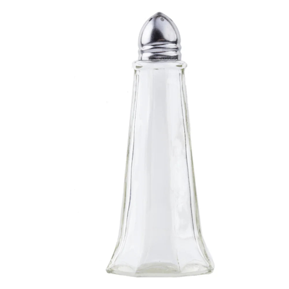 Tablecraft Eiffel Salt And Pepper Chrome Top Glass Shaker, 1 Ounce — 1 Per Case