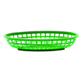 Tablecraft 9.375 Inch X 6 Inch X 1.375 Inch Classic Oval Green Basket — 1 Per Case