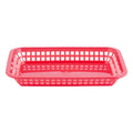 Tablecraft 10.75 Inch X 7.75 Inch X 1.5 Inch Grande Rectangular Red Plastic Basket — 1 Per Case