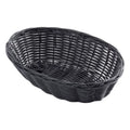 Tablecraft 9 Inch X 6 Inch X 2.25 Inch Oval Black Plastic Basket — 1 Per Case