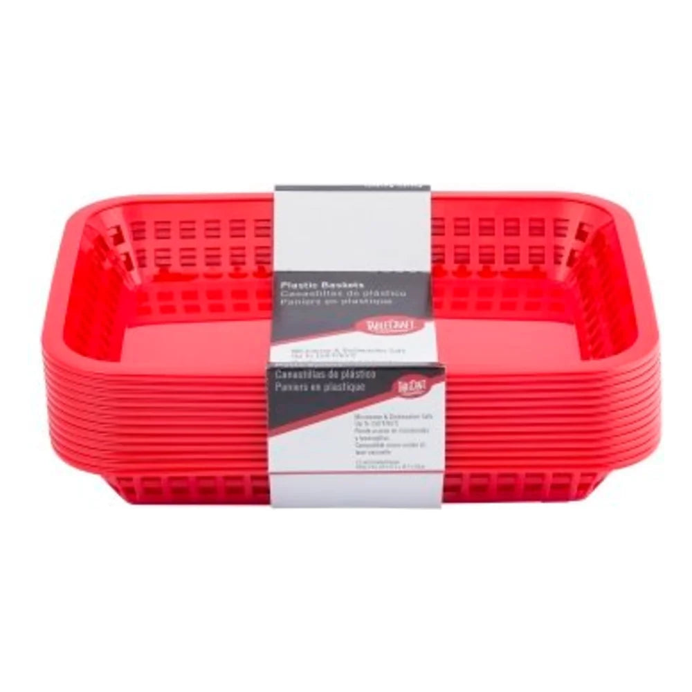 Tablecraft Cash & Carry Grand Red Basket, 12 Count — 3 Per Case