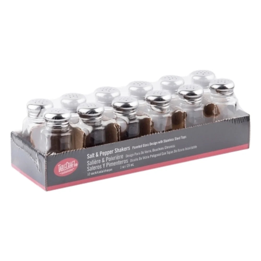 Tablecraft Salt & Pepper Shaker Glass, 1 Ounce — 4 Per Case