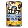 Pearls Reduced Sodium Large Pitted Olives Canned, 6 Ounce — 12 Per Case