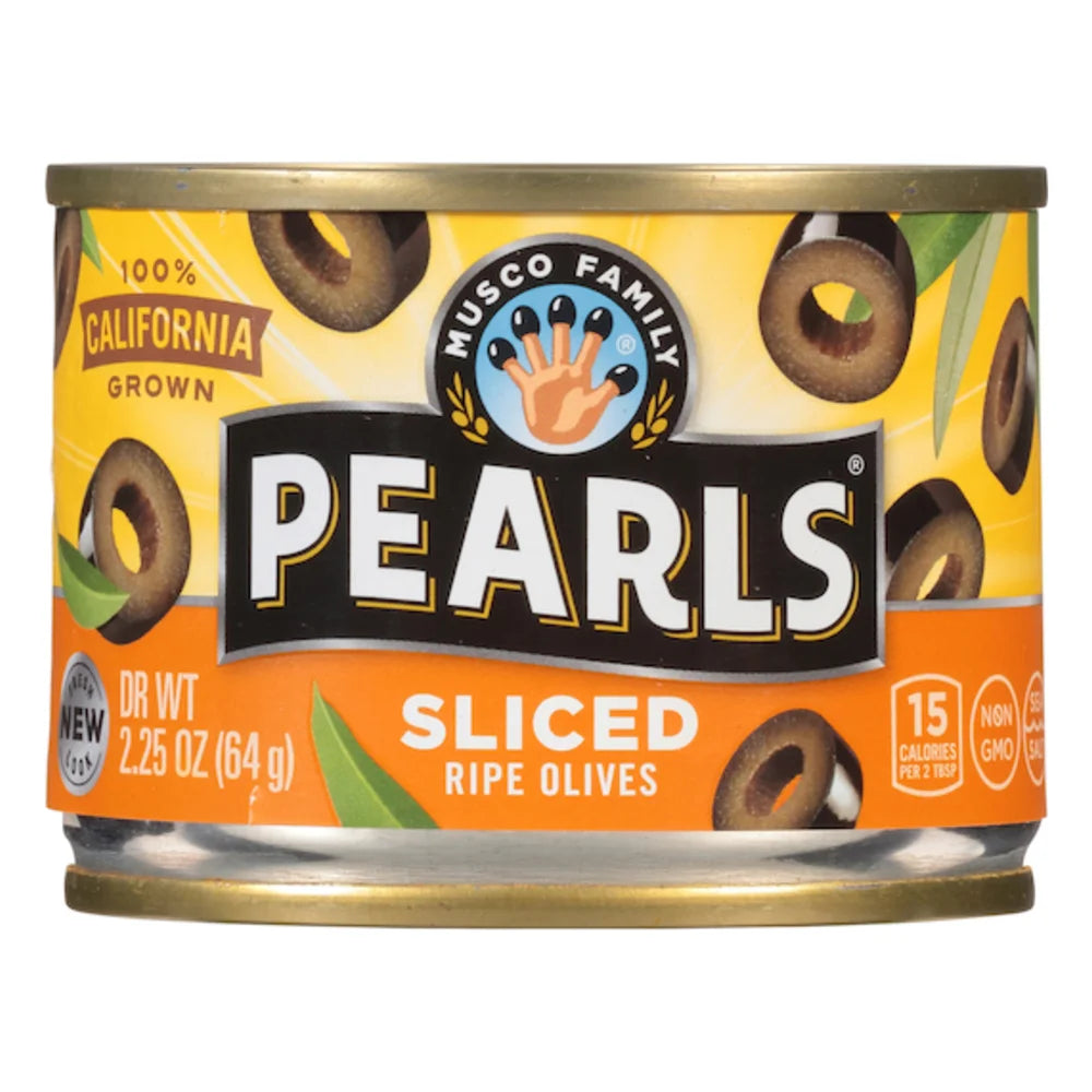 Pearls Sliced Black Ripe Olives Canned, 2.25 Ounce — 12 Per Case