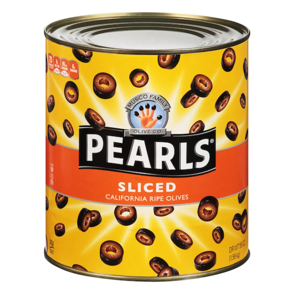 Pearls Fancy Sliced Ripe Olives Canned, 55 Ounce — 6 Per Case