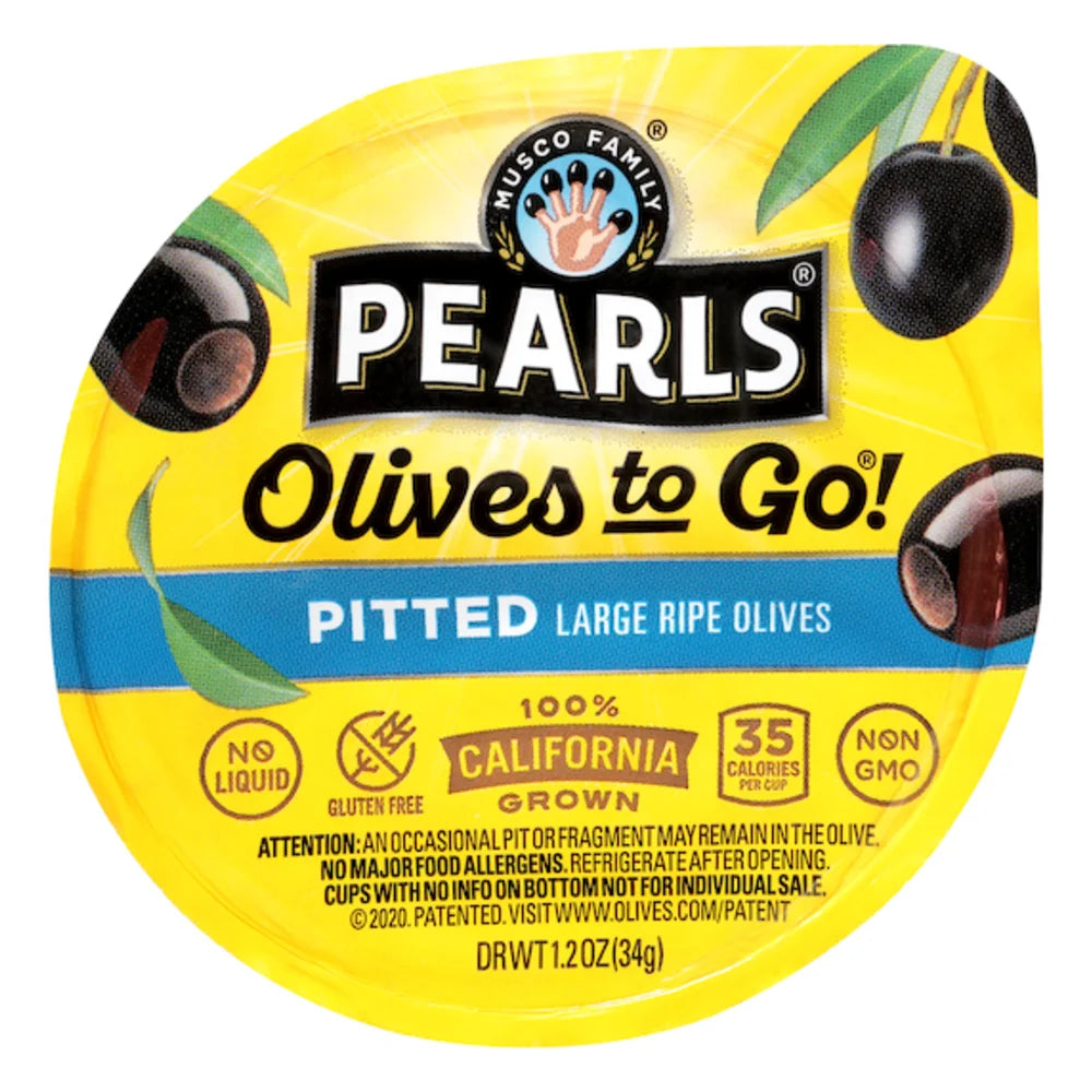 Pearls Black Ripe Olives To Go, 1.2 Ounce — 96 Per Case