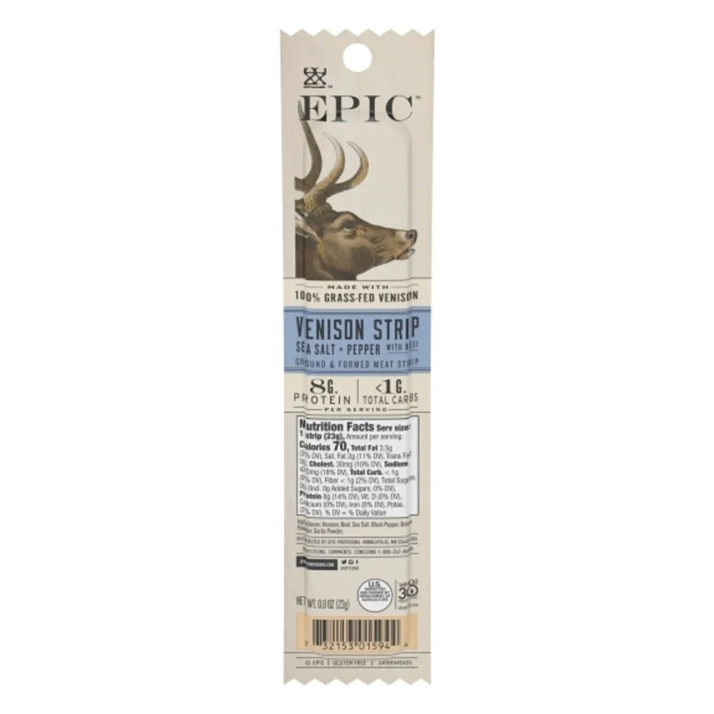 Epic Venison Strip, 0.8 Ounce — 80 Per Case