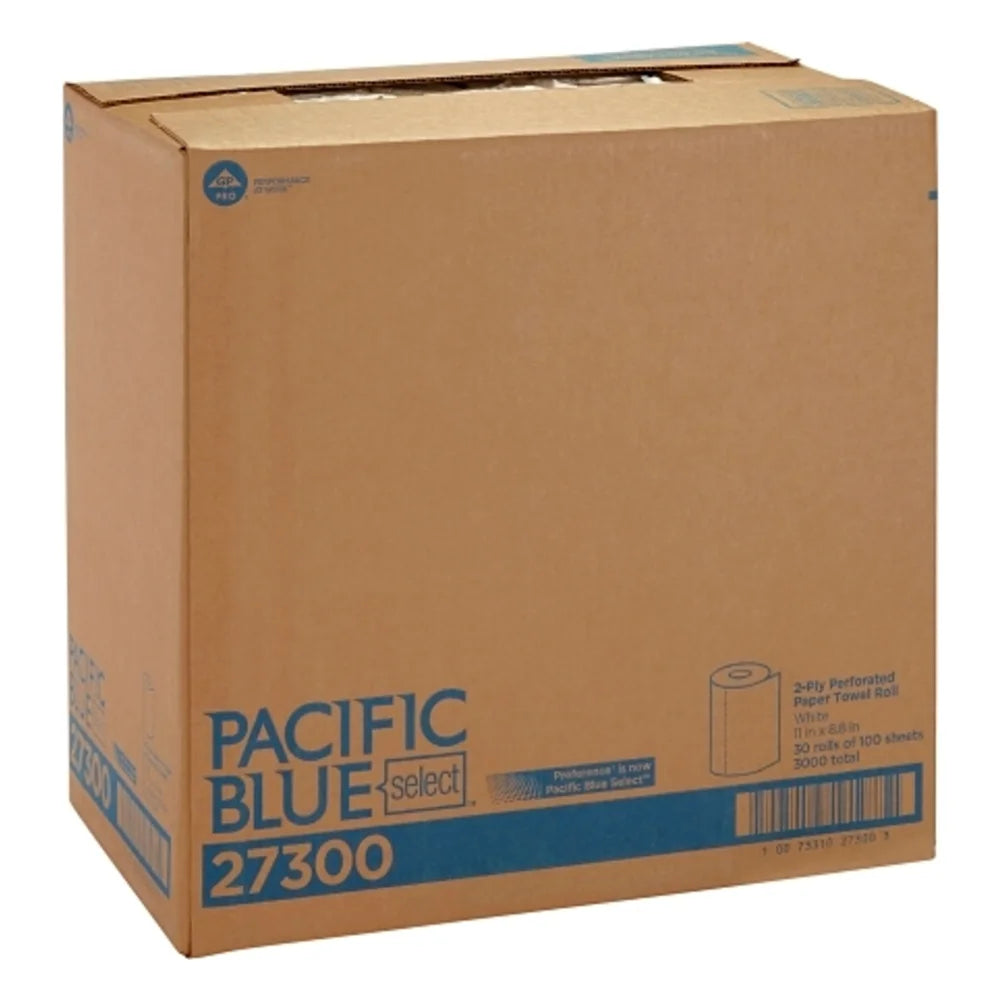 Pacific Blue Select 2-Ply White Perforated Roll Towel, 1 Count — 30 Per Case