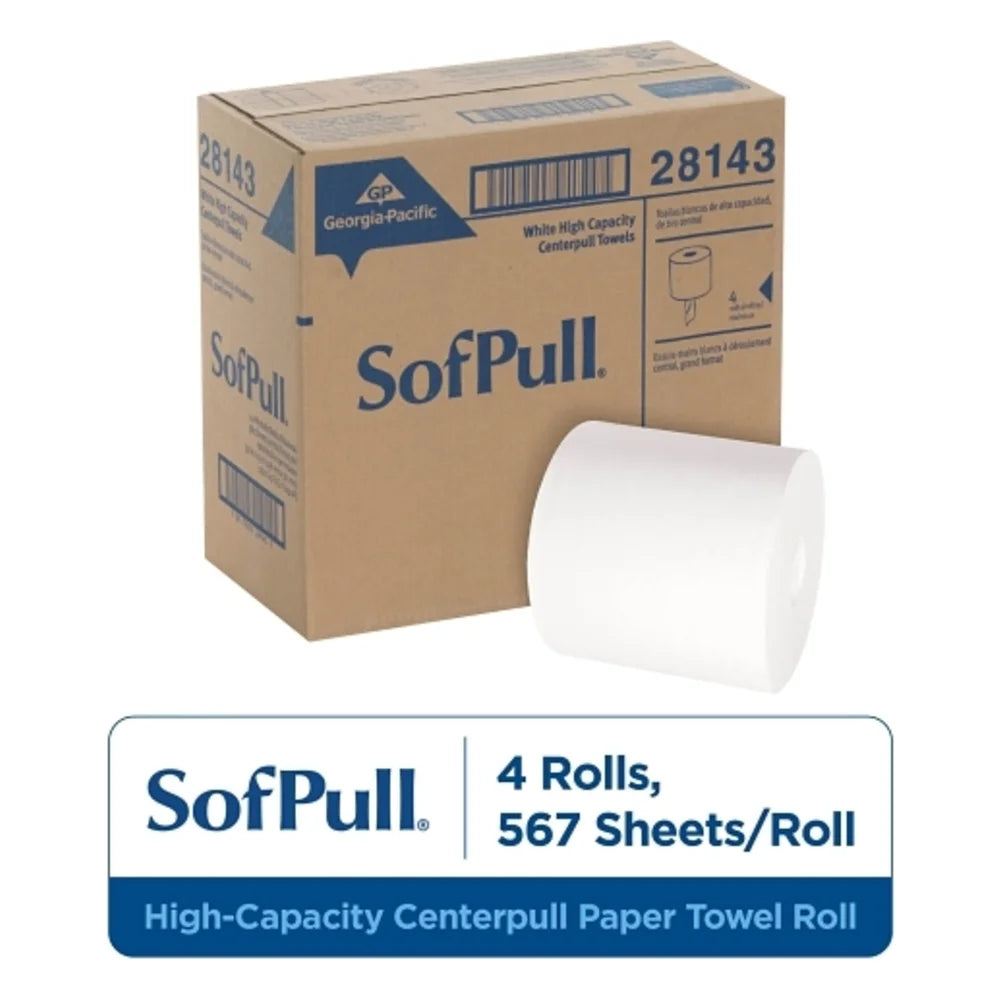SofPull Premium High Capacity Centerpull Towels White, 1 Count — 4 Per Case