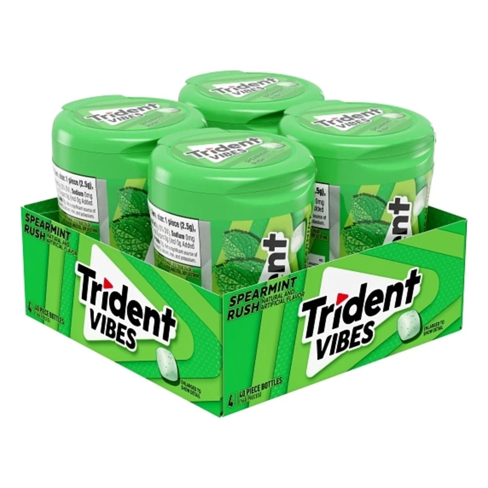 Trident Vibes Spearmint Gum, 40 Count — 24 Per Case