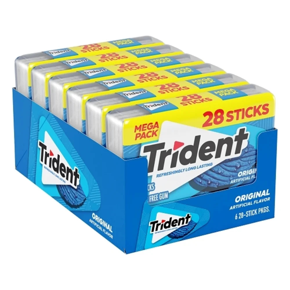 Trident Gum Original Pocket Pack, 28 Count — 48 Per Case