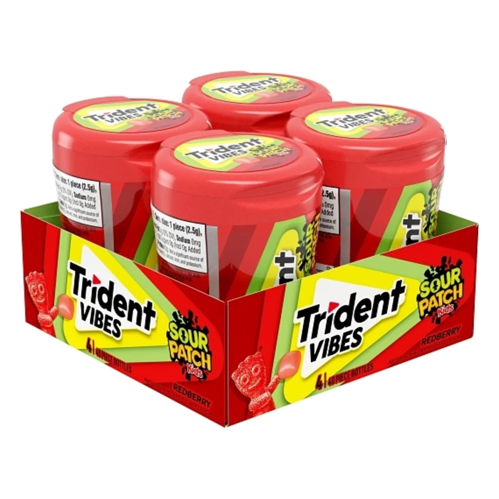 Trident Vibes Gum Redberry, 40 Count — 24 Per Case