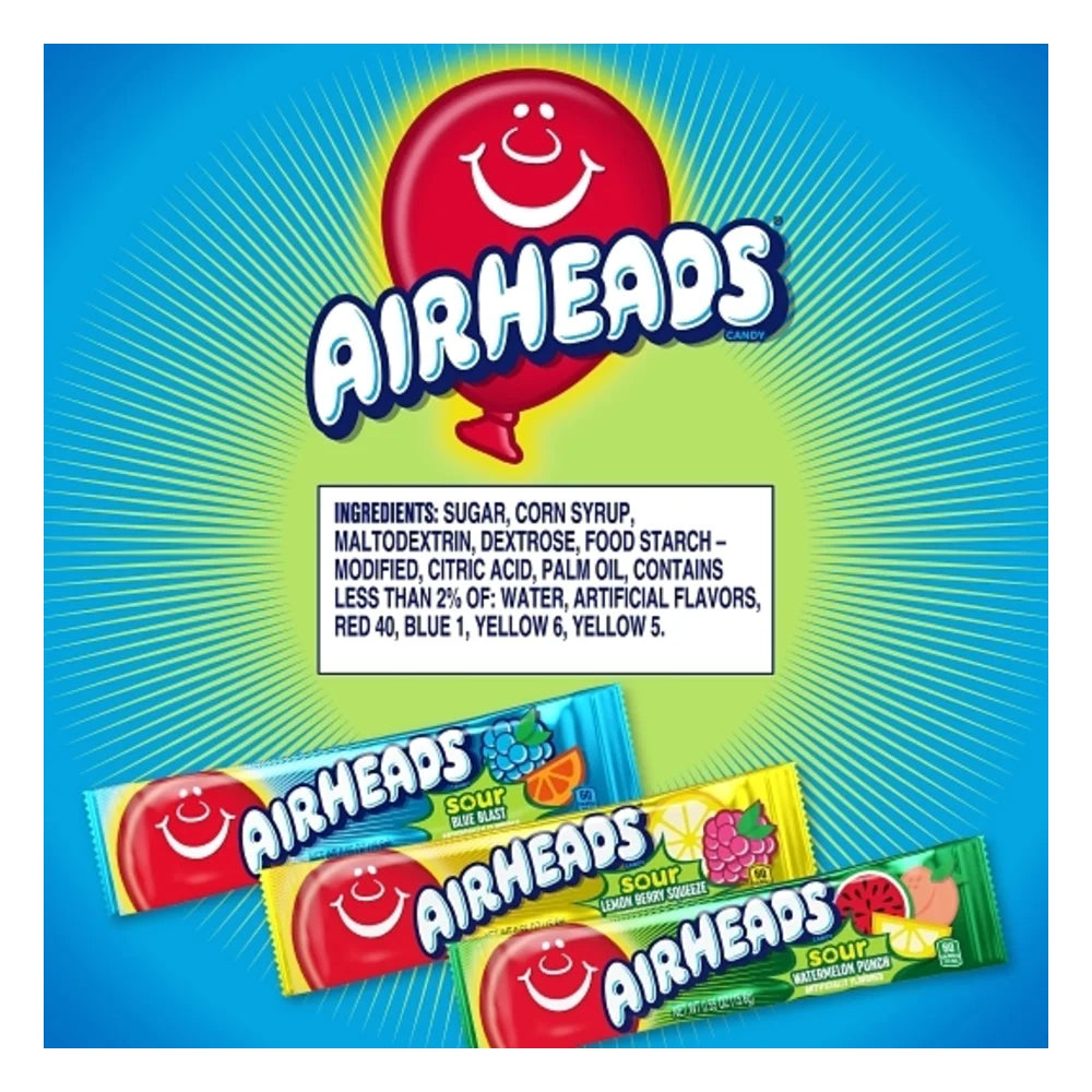 Airheads Sours Bar, 4.95 Ounce — 120 Per Case