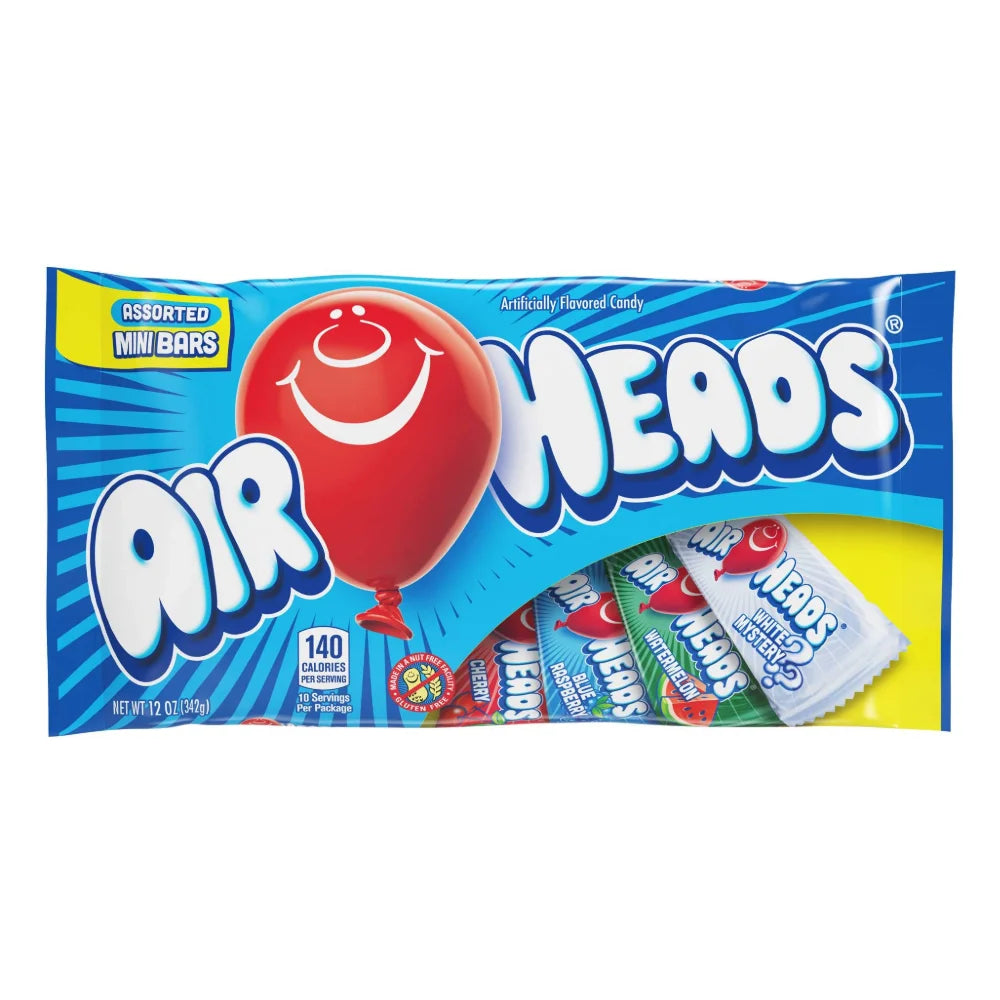 Airheads Mini Bar Assorted Flavors, 12 Ounce — 12 Per Case