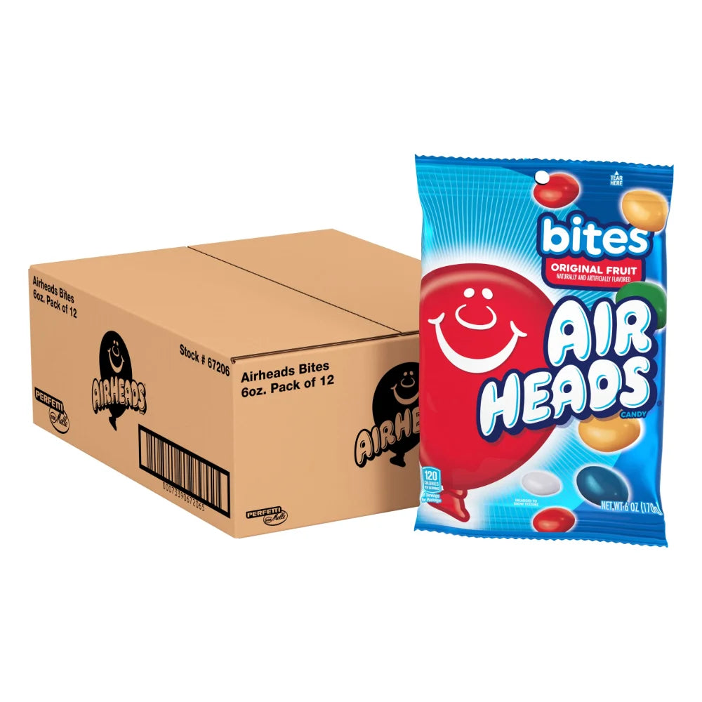 Airheads Original Fruit Bites, 6 Ounce — 12 Per Case
