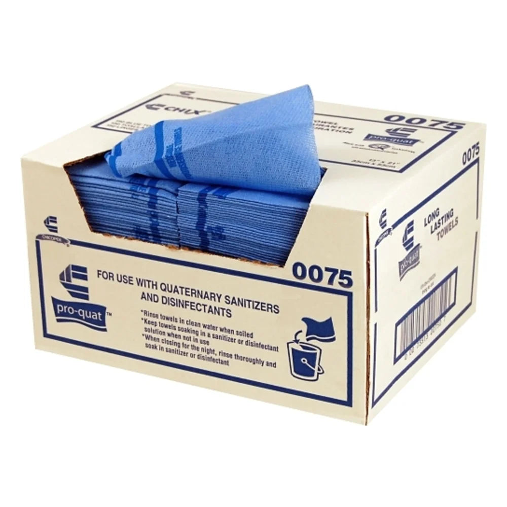 Chicopee Towel Blue With Blue Print — 150 Per Case