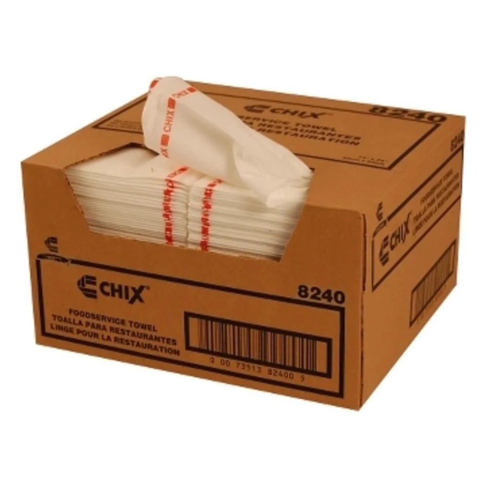 Chix Towel White With Red Print — 150 Per Case