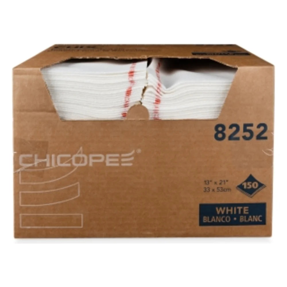 Chicopee Chix Foodservice 13" X 21" White Medium Duty Towel — 150 Per Case