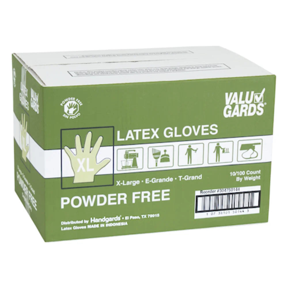 Valugards Latex Powder Free Extra Large Glove — 1000 Per Case
