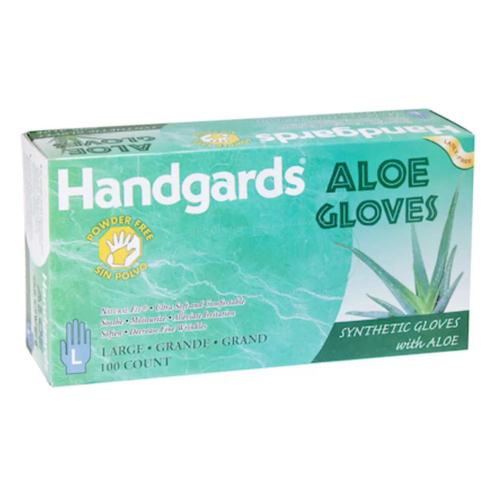 Handgards Synthetic Green Powder Free Large Glove — 400 Per Case
