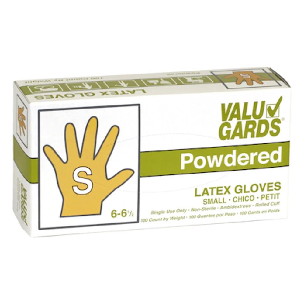 Valugards Latex Powdered Small Glove — 1000 Per Case