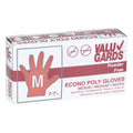 Valugards Polyethylene Clear Loose Fitting Embossed Powder Free Medium Glove — 2000 Per Case